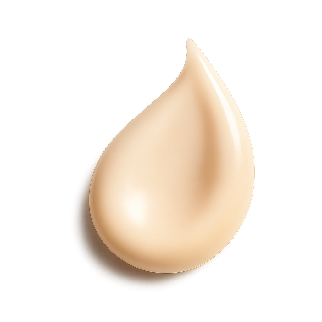 Aeterna Botanicals Lift and Bright Eye Cream droplet on a white background