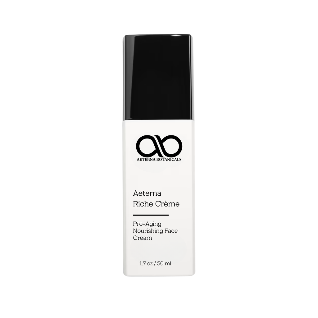 Aeterna Riche Creme skincare product for mature skin from Aeterna Botanicals on a white background
